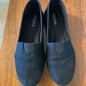 Soda Women's Black Slip-On Shoes